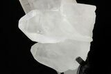 Large, Natural Quartz Crystal Point With Metal Stand - Brazil #206910-7